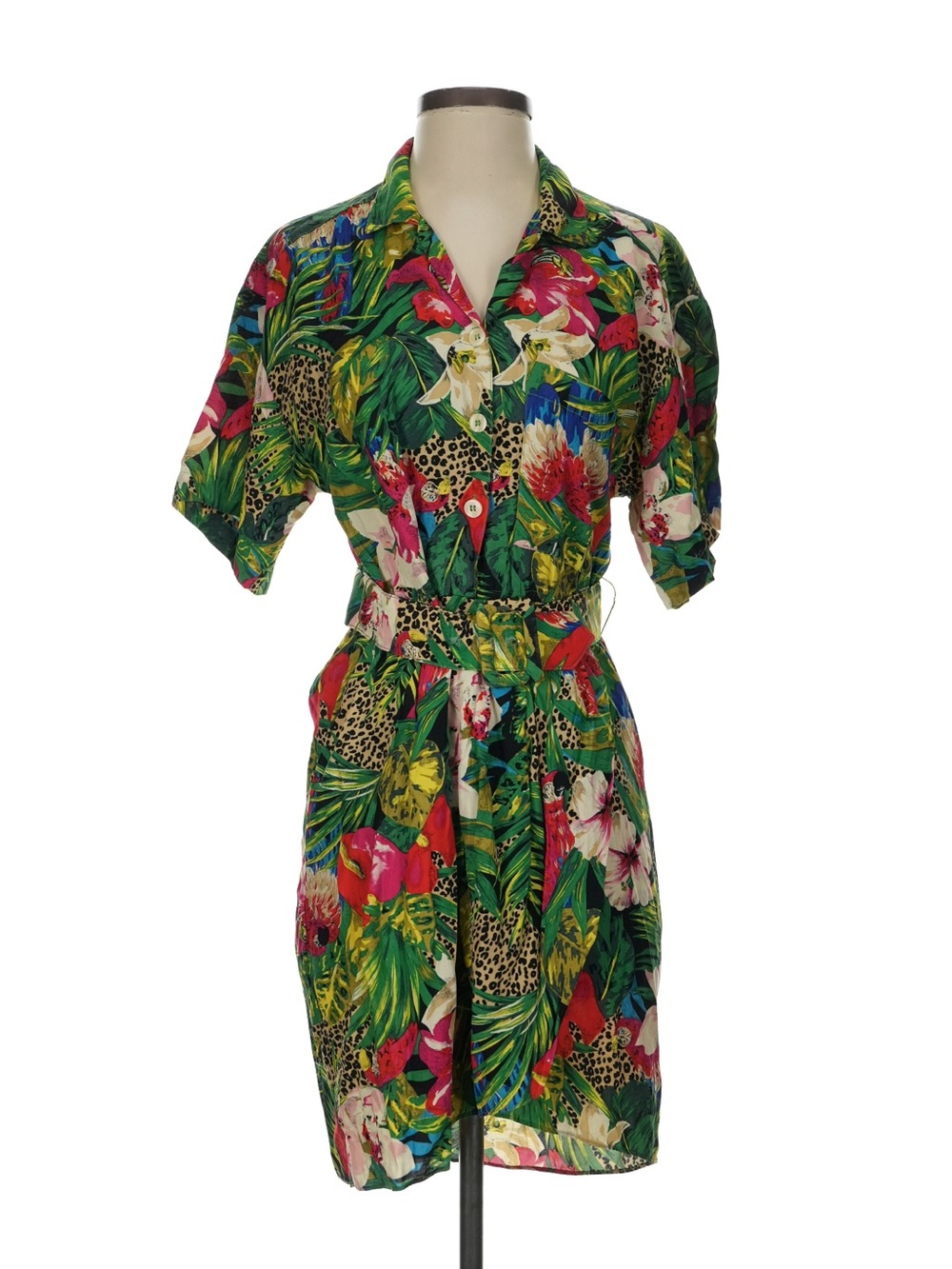 VINTAGE 1990’s RAYON JUNGLE DRESS - Carol Anderson